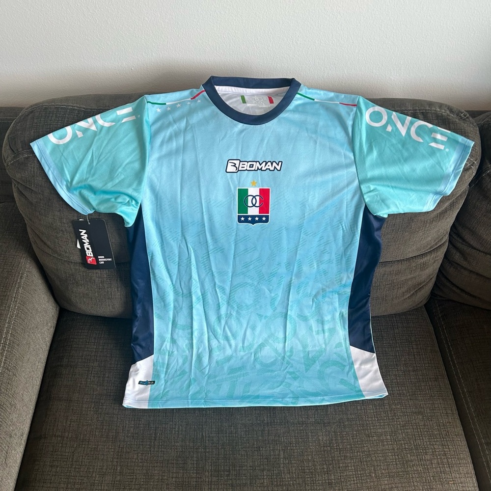 Boman Authentic Once Caldas Colombia Blue Soccer Futbol 2024 Jersey Men’s Sz: L
